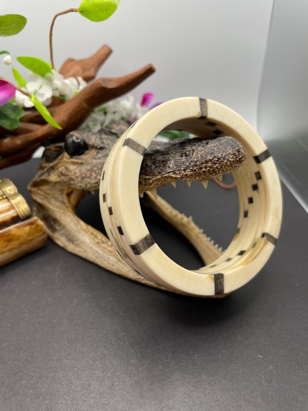 Bovine bone bangle vintage